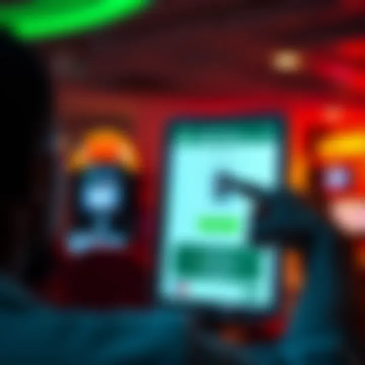 User filling out registration form on a digital gaming platform