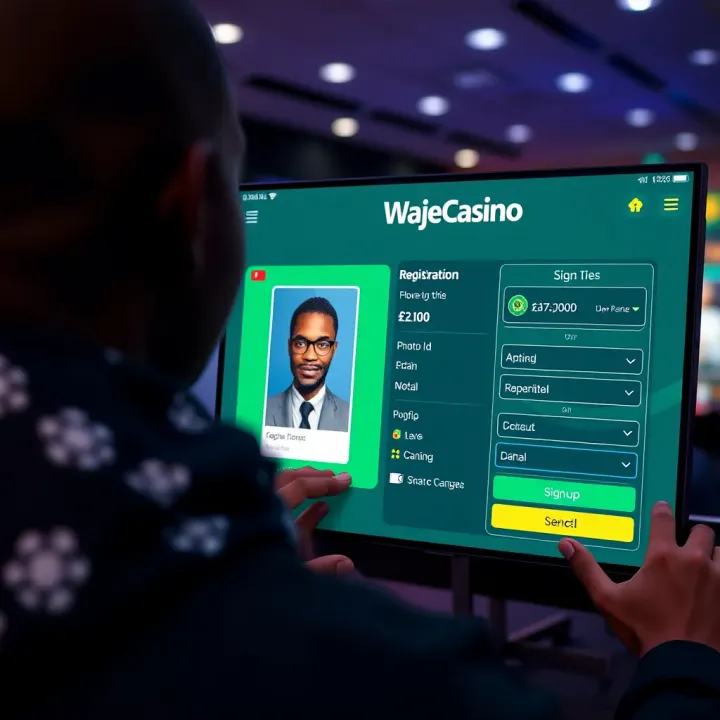 Cameroon Wajecasino Online Casino Interface Colorful online casino interface showing slot games and betting options