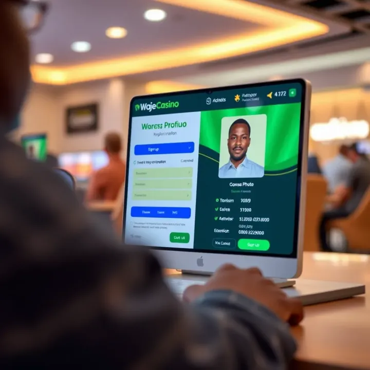 User entering a login code on a smartphone to access WajeCasino account securely