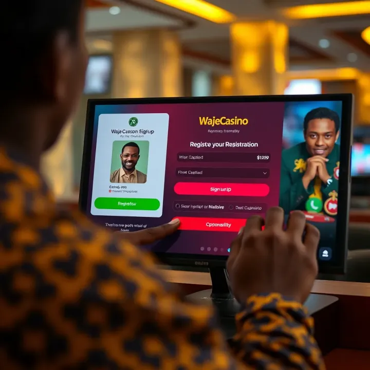 WajeCasino website interface displaying the code redemption section on a laptop screen