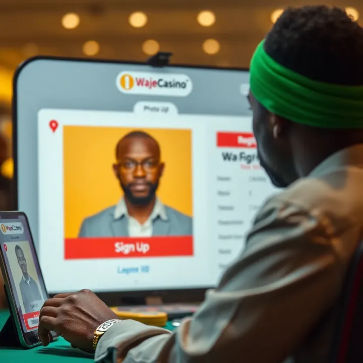 A vibrant casino floor in Nigeria with slot machines and gaming tables under bright lights