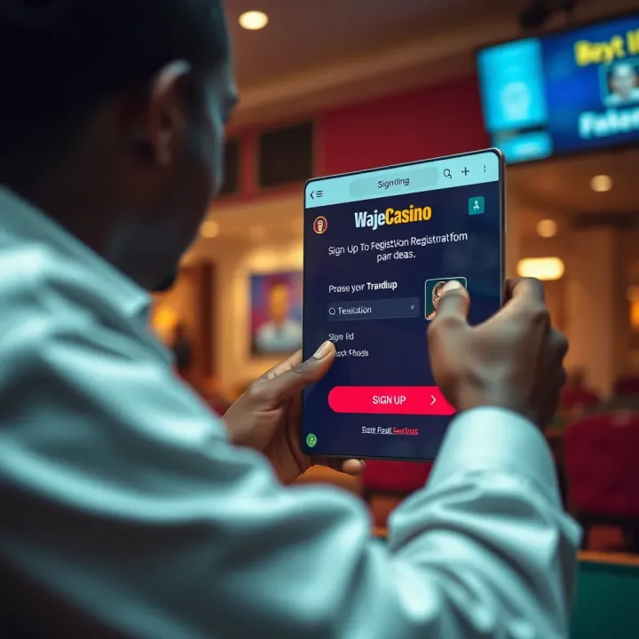 Interface showing error notification on WajeCasino platform