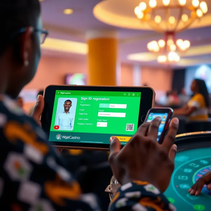 User interface of Wajecasino displaying various online game options for Nigerian players