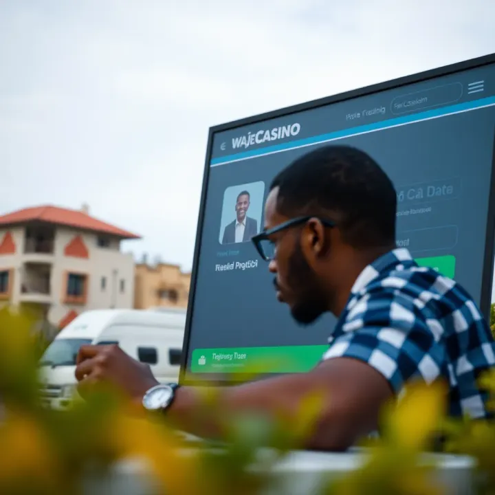 WajeCasino app dashboard showing navigation menu and game selections for Nigerian users