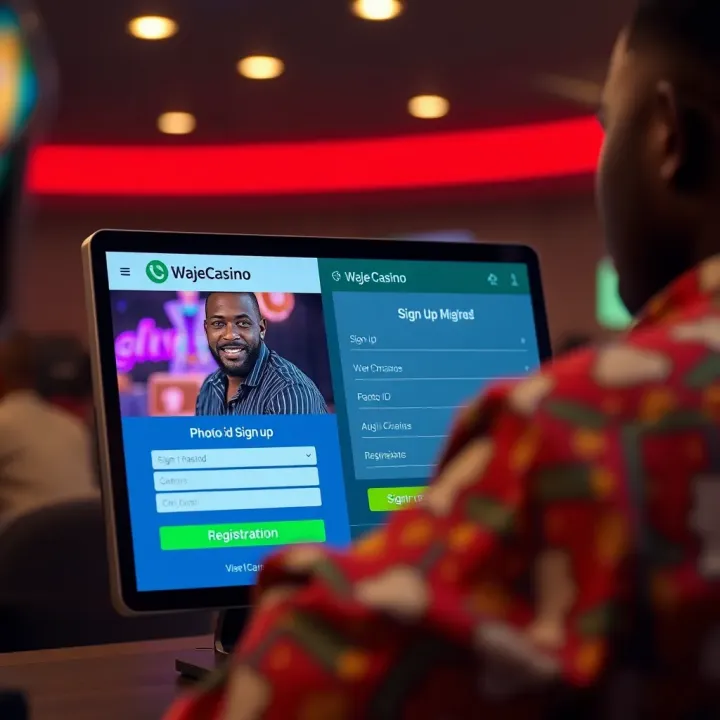 Secure login page of WajeCasino app showing password entry and verification options