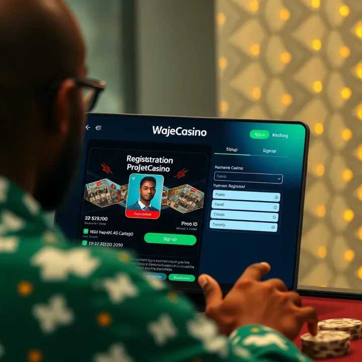 Digital interface displaying betting options on Wajecasino platform tailored for Nigerian users