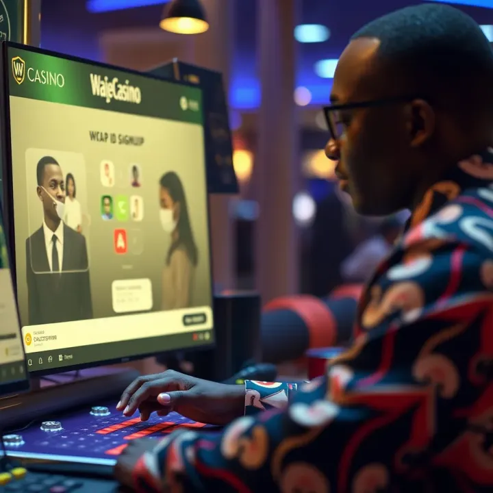 Live sports betting interface on Wajecasino platform showing ongoing football match and betting options