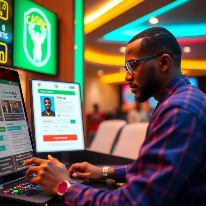 Wajecasino online casino dashboard displaying deposit and withdrawal options suitable for Nigerian currency