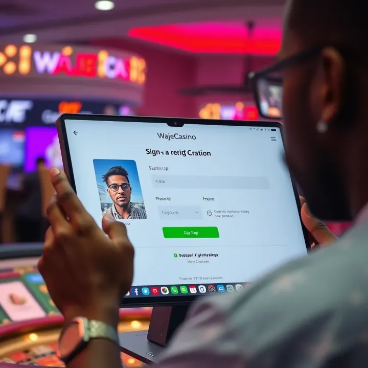WajeCasino Secure Login and Safety Measures Secure login interface with shield icon representing safety measures